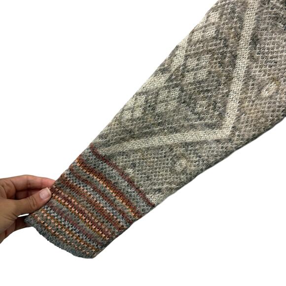 Free People Be The One Fringe Cowlneck Poncho Sweater Wool Alpaca Size Medium - Picture 9 of 12